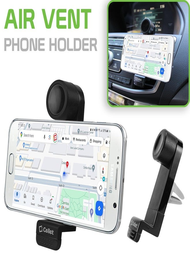 cellet Universal Cell Phone Holder, Car Air Vent Phone Mount, Compatible for iPhone 14 Pro Max Plus 13 12 SE Galaxy Z Fold, Z Flip S22 S21 S20, Google Pixel Moto for Easy Mount and Carry - Image 2