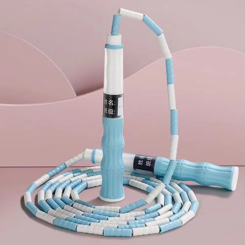 Generic Wholesale Childrens Bamboo Jump Ropes Special Student Jump Ropes For Kindergarten Can Be Written Name Sports Exams Training Blue free storage bag 
