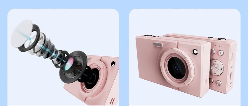 SNAPPSY CCD Digital Camera | 64MP 4K Ultra HD with WiFi & Type-C, 28 LCD, 400g Lightweight, High-Definition Lens Retro Design for Students, - Image 5
