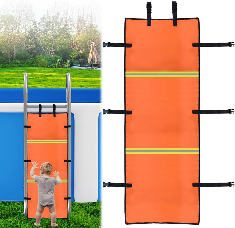 Feoang Pool Ladder Safety Guard,19.7 X 49.2in Pool Ladder Guard Safety Net Child Safety Pool Ladder Above Ground Safety Cover for Prevent Kids from Climbing,Falling,Drowning - Image 1