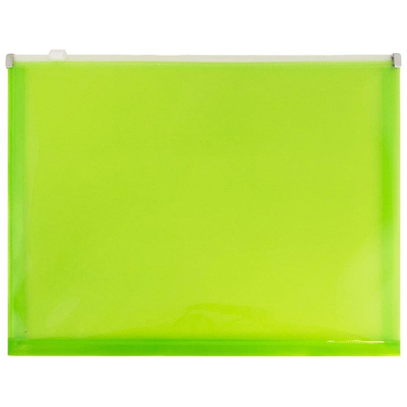 JAM PAPER Plastic Envelopes with Zip Closure - Letter Booklet - 9 3/4 x 13 - Assorted Colors - 6/Pack - Image 4