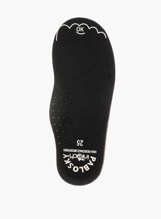 Pablosky Girls' Logo Embossed School Shoes with Hook and Loop Closure - 355515  - Image 3
