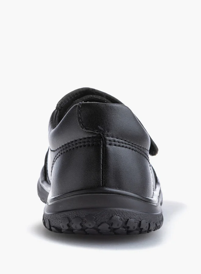 Pablosky Girls' Logo Embossed School Shoes with Hook and Loop Closure - 355515