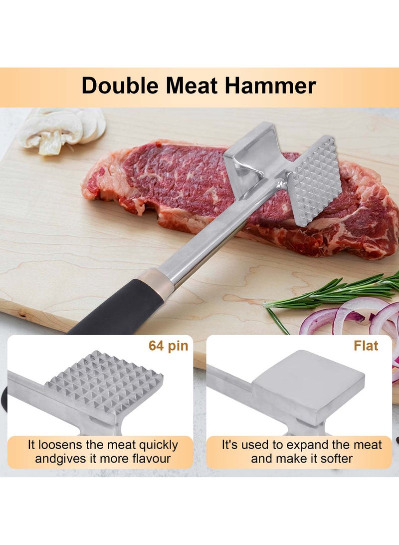 Aluminum Alloy Meat Tenderizer Hammer, Dual-Sided Meat Mallet with Comfort Grip Handle, Heavy Duty Kitchen Tool for Tenderizing Steak, Chicken, Beef, and Fish  - Image 3