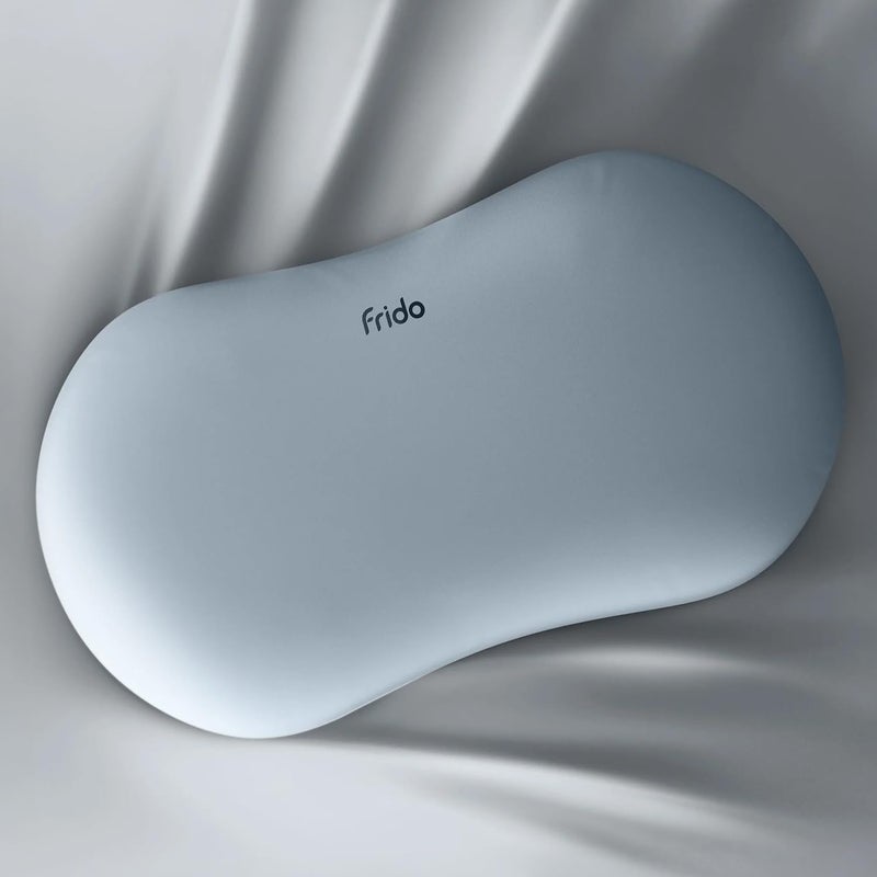 Frido Cuddle Pillow Snuggly Memory Foam Pillow for Sleeping Best Hugging Pillow for Adults AntiFrizz SkinFriendly Soft Pillow Neck Pillow for Sleeping Travel Bed Pillow Pebble Grey - Image 1