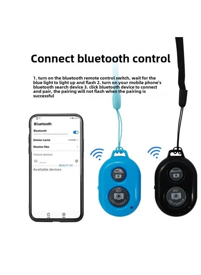 Stock Smart Bluetooth Selfie Device Android/IOS System Remote Photography Control Selfie Device From Manufacturer-Color:Blue + PE Bag - Image 3