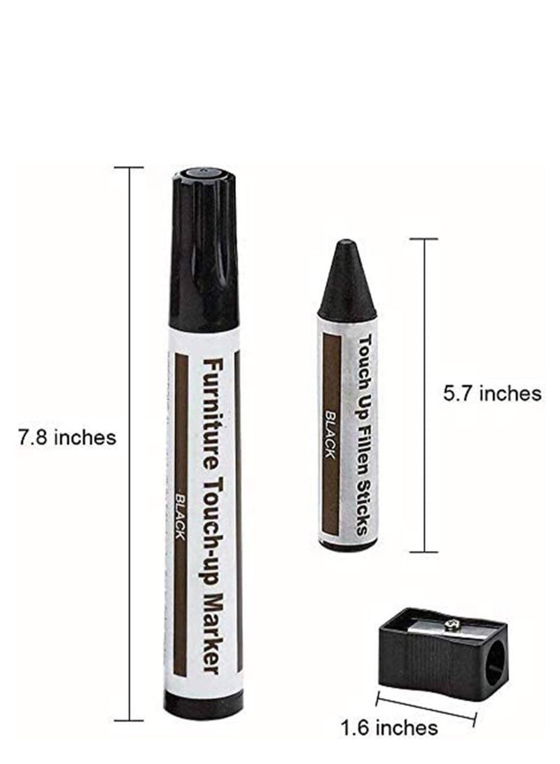 SYOSI Total Furniture Repair System - 17Pc Scratch Restore Touch-Up Kit - Felt Tip Markers, Wax Stick Crayons  - Image 5