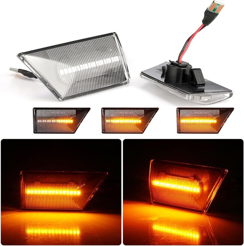 QASULER Dynamic Turn Signal Side Marker Lights for Opel Vectra C & Signum - Image 3