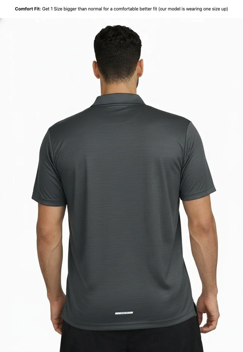 Prima Ace Men's Polo Outdoor & Active Luxury Dark Grey