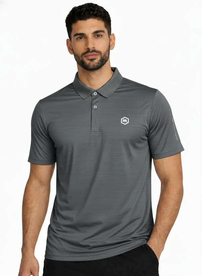 Prima Ace Men's Polo Outdoor & Active Luxury Dark Grey