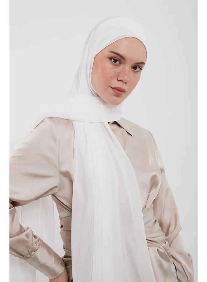 BHNS Hijab veil, women's scarf, soft laser chiffon in elegant modern colors, with a hidden cotton bandana For more comfort and high stability on the head for women  - Image 4