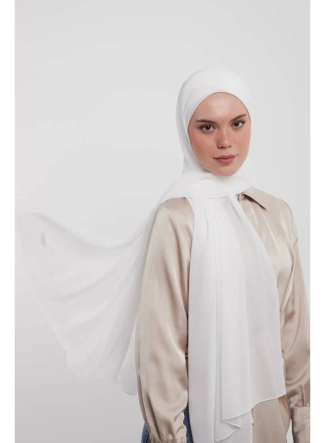 BHNS Hijab veil, women's scarf, soft laser chiffon in elegant modern colors, with a hidden cotton bandana For more comfort and high stability on the head for women  - Image 5