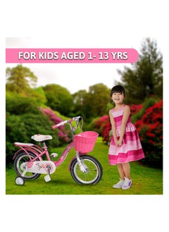 ENDLESS  Pink Steel Kids Bike with Back Seat, Hand Brakes & Basket | 12 Inch Bicycle for 2-3 Years | High-Quality Training Wheels, 2.125" Wide Tyres, Fenders & Durable Carbon Steel Frame  - Image 5