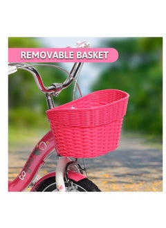 ENDLESS  Pink Steel Kids Bike with Back Seat, Hand Brakes & Basket | 12 Inch Bicycle for 2-3 Years | High-Quality Training Wheels, 2.125" Wide Tyres, Fenders & Durable Carbon Steel Frame  - Image 4