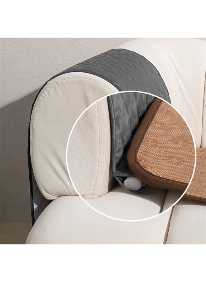 Armrest Covers Sofa Arm Organizer with 5 Pockets for Tablet Magazines TV Remote Holder, Non-slip Recliner Couch Armchair Slipcover Furniture Sofa Arm Protector Storage Caddy Pouch - Image 5