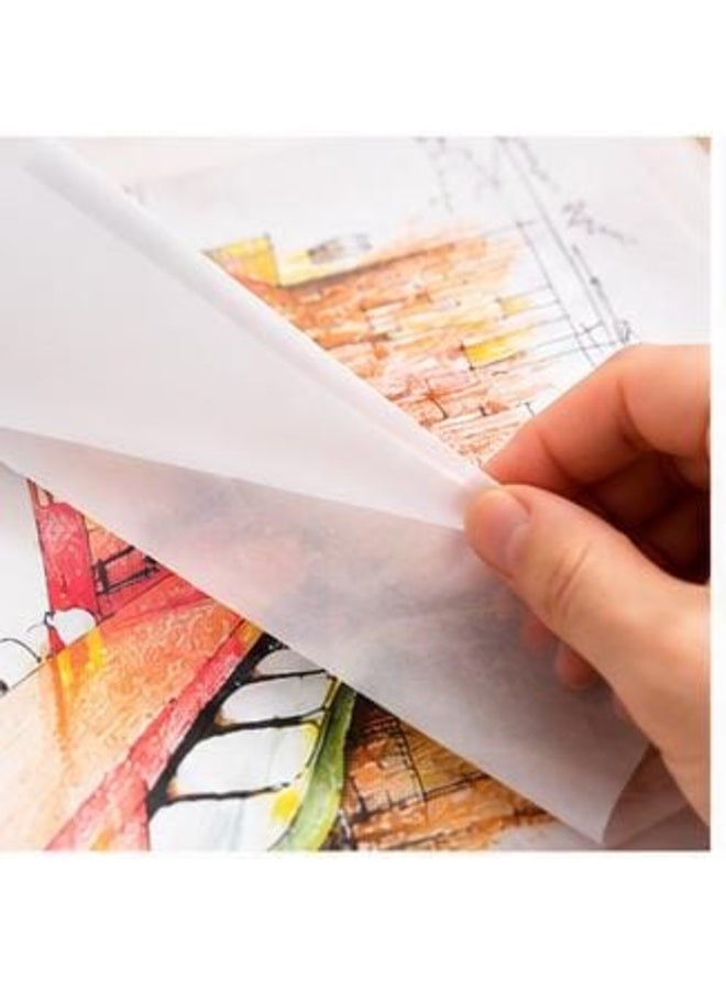 بلوك ورق شفاف للرسم والتتبع A3 – 50 ورقة – 90 GSM – مقاس 42 × 29.7 سم - Image 3