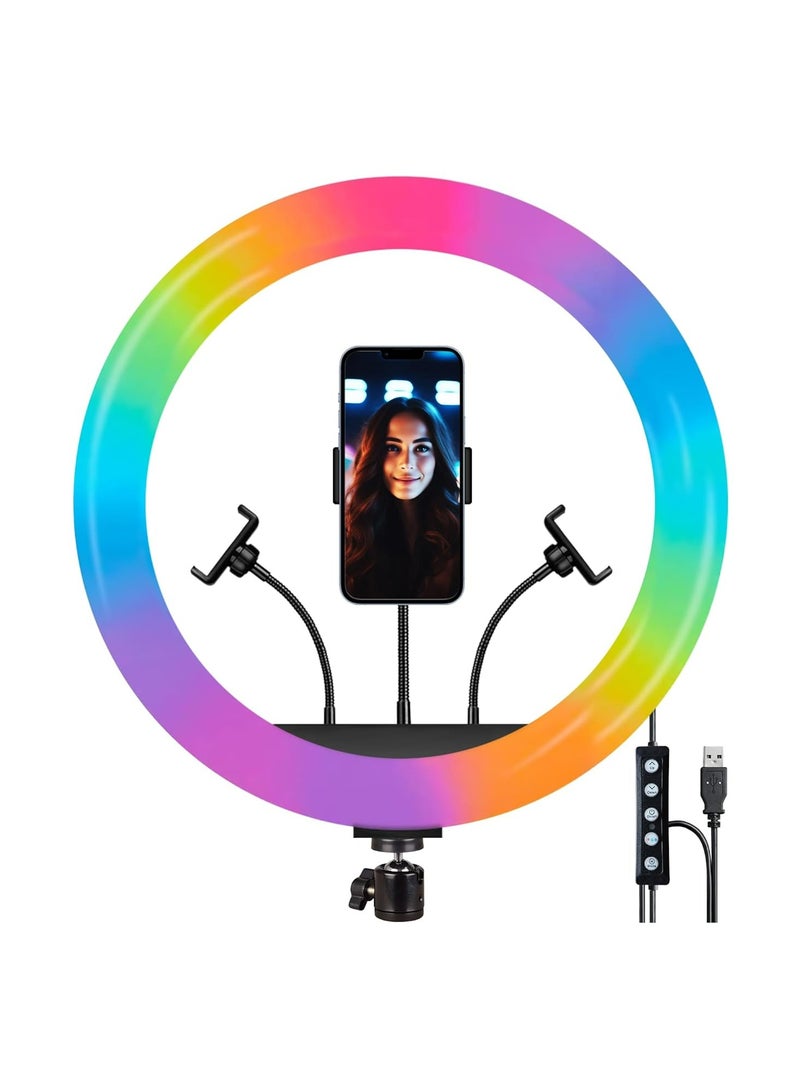 Light 16 Inch RGB LED Ring Light – 28+ Multicolor Modes, with Tripod, Ideal for YouTube, Live Streaming, Makeup, and Photography - Image 1