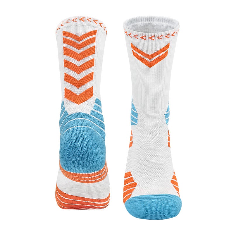 Generic Kids Basketball Non-Slip Socks Summer High-Top A yellow/white - Image 2