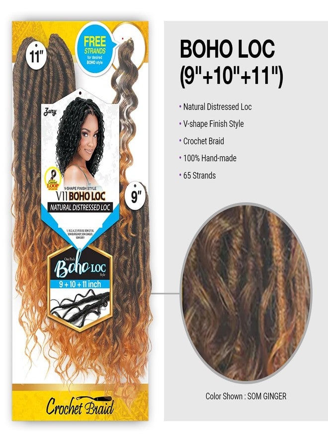 Zury Royal Zury Crochet Braids V-shape Finish Style V11 Boho Loc (9"10"11") (SOM GINGER) - Image 2