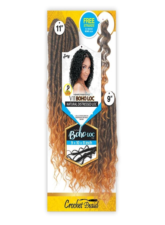 Zury Royal Zury Crochet Braids V-shape Finish Style V11 Boho Loc (9"10"11") (SOM GINGER) - Image 3