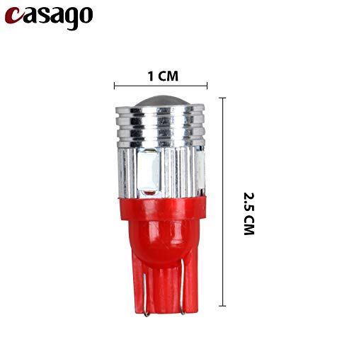 Casago CS6PR2P T10 Led Parking Light 6 SMD Car Interior/Dashboard Licence Plate Dome Bulb for Bike/Motorcycle and Cars (1W) - Image 2