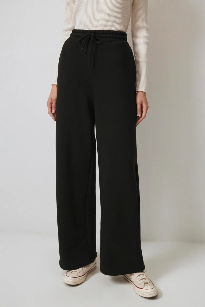 Touche Elastic Waist Raised Knitted Trousers