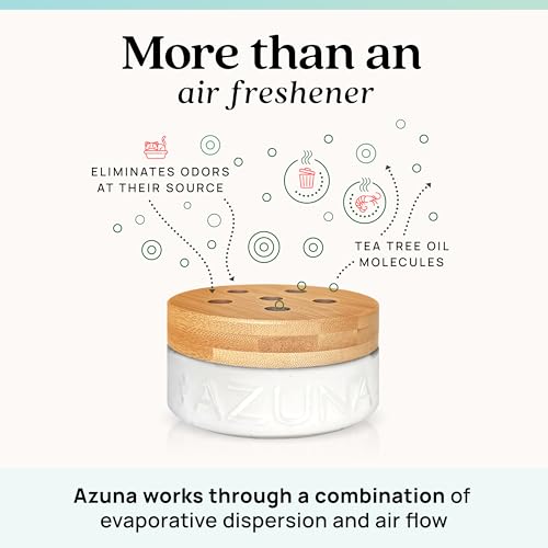 Azuna Air Freshener and Odor Eliminator for Strong Odor Gel 12oz Refill Pouch with Tea Tree Oil | Plant-Based & Long Lasting | Pet, Smoke, Home and Bathroom | Amalfi Breeze | Lasts 60–90 Days - Image 2