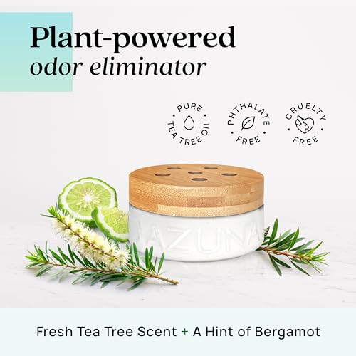 Azuna Air Freshener and Odor Eliminator for Strong Odor Gel 12oz Refill Pouch with Tea Tree Oil | Plant-Based & Long Lasting | Pet, Smoke, Home and Bathroom | Amalfi Breeze | Lasts 60–90 Days - Image 4