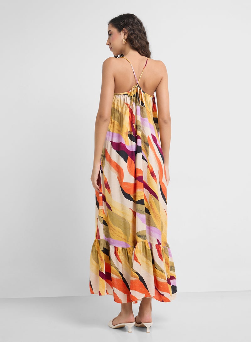 VERO MODA Printed Ruffle-Hem Dress  - Image 2
