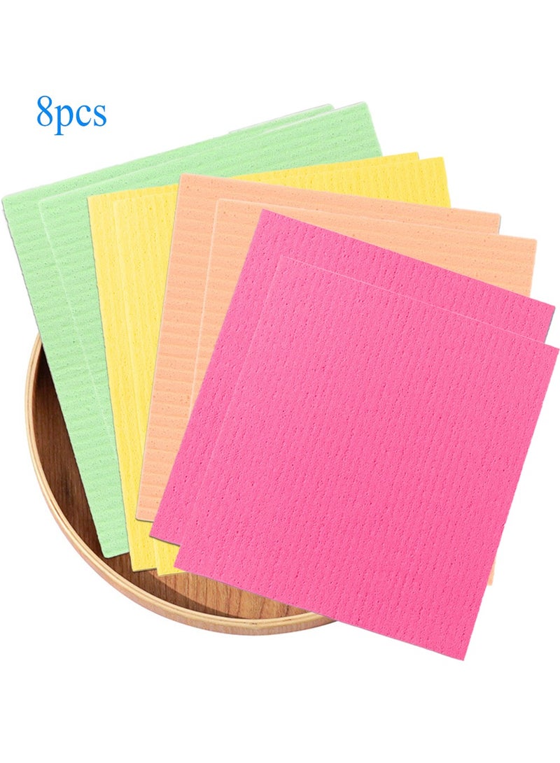 8Pcs Sponge Wipes for Kitchen Reusable Cleaning Cellulose Sponge Clothes, Durable & Lint-Free | Swedish Dishcloth Highly Absorbent Kitchen Towels  - Image 1