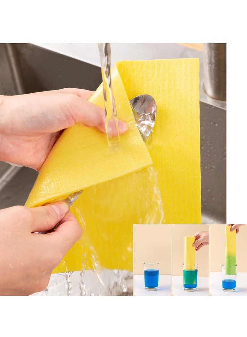 8Pcs Sponge Wipes for Kitchen Reusable Cleaning Cellulose Sponge Clothes, Durable & Lint-Free | Swedish Dishcloth Highly Absorbent Kitchen Towels  - Image 3