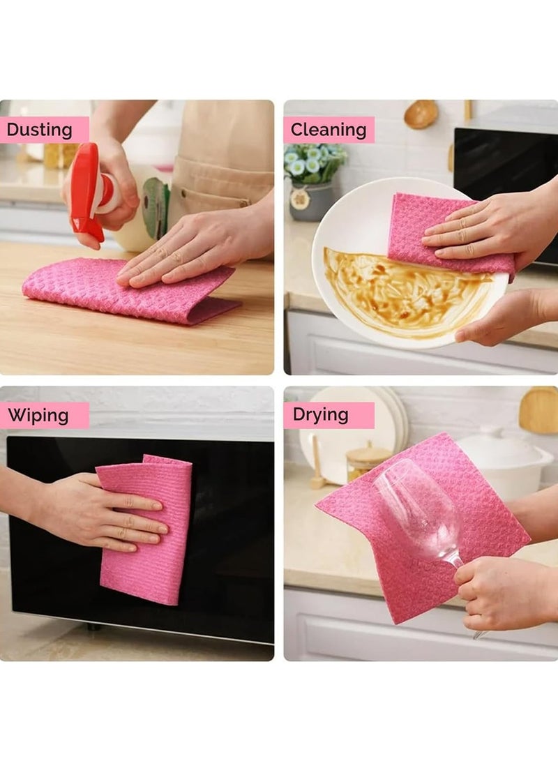 8Pcs Sponge Wipes for Kitchen Reusable Cleaning Cellulose Sponge Clothes, Durable & Lint-Free | Swedish Dishcloth Highly Absorbent Kitchen Towels  - Image 5