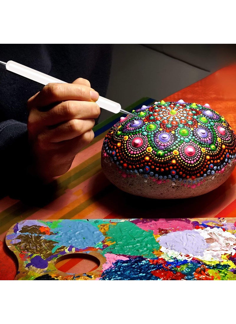 E Shopping E Shopping® Mandala Art Set includes 6 Fevicryl Acrylic Colors ,5 Dotting Tools & 8 Mandala tools. Acrylic Colours Crimson,SAP Green,Black,Ultramarine Blue,Lemon Yellow,White 10ml each  - Image 5