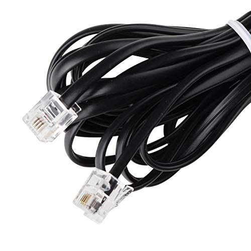iSoHo Phones: Straight Phone Cord for Landline Phone: Cable, Telephone Extension Land Line Cable: Easy to Use + Excellent Sound Quality for House, Home Corded Phone or Office 25ft - Color Black - Image 2