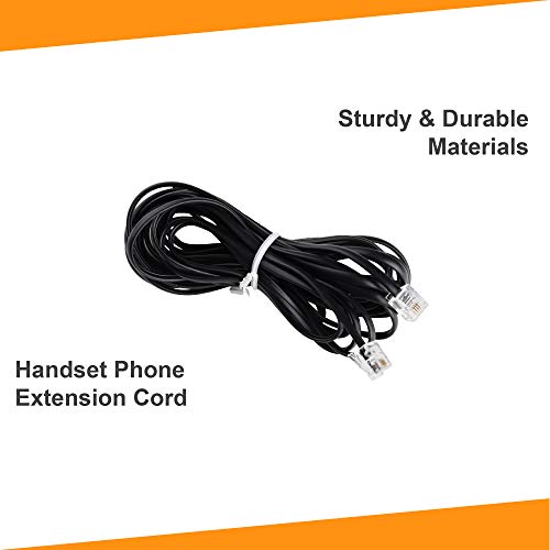 iSoHo Phones: Straight Phone Cord for Landline Phone: Cable, Telephone Extension Land Line Cable: Easy to Use + Excellent Sound Quality for House, Home Corded Phone or Office 25ft - Color Black - Image 5