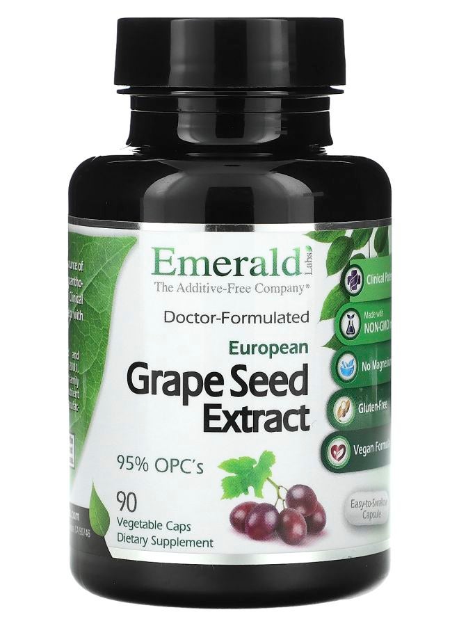 European Grape Seed Extract 90 Vegetable Caps