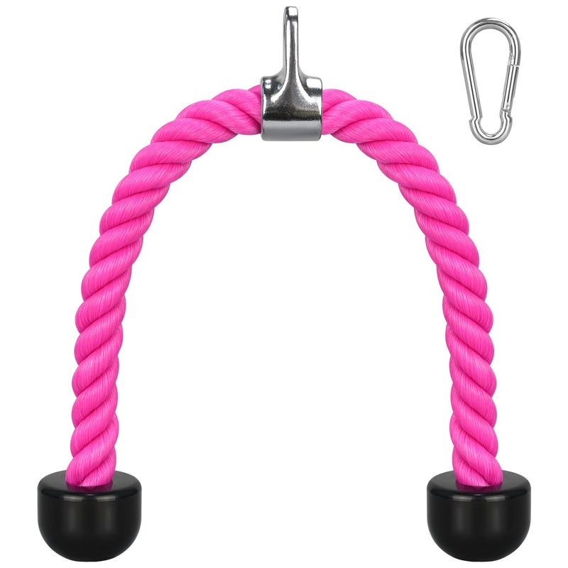 DkOvn Tricep Rope, 27 Inches Cable Machine Attachment, Pull Down Attachments with Carabiner, for Gym Home Workout Exercise - Image 1