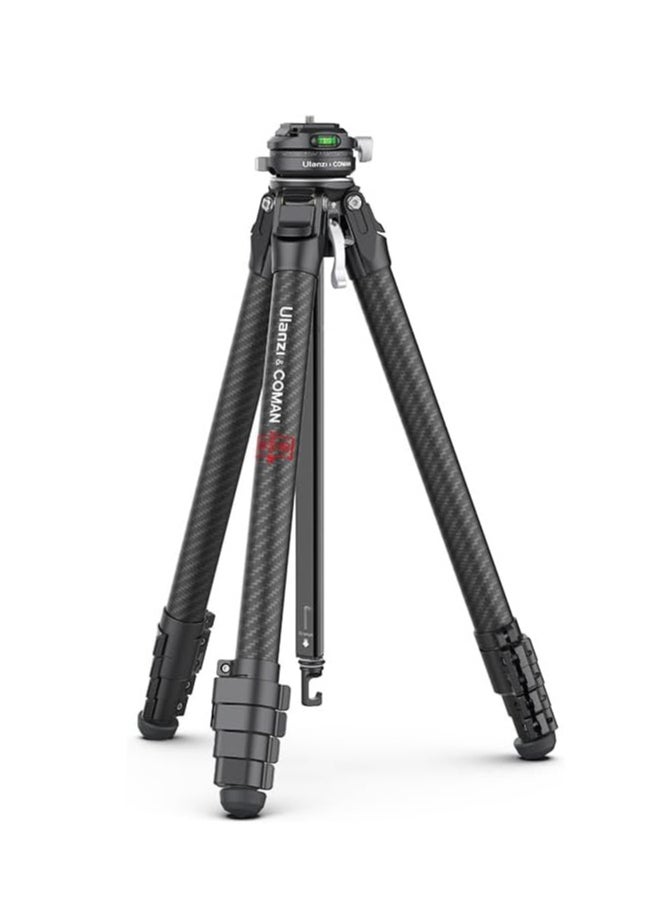 Ulanzi Ulanzi Zero F38 Carbon Tripod Travel 3 Way Head Camera Lightweight 5 Levels of Telescop F38 Quick Shoe Included Compatible with Arca Switzerland 1.5 inches (38 mm) Standard Smartphone  - Image 1
