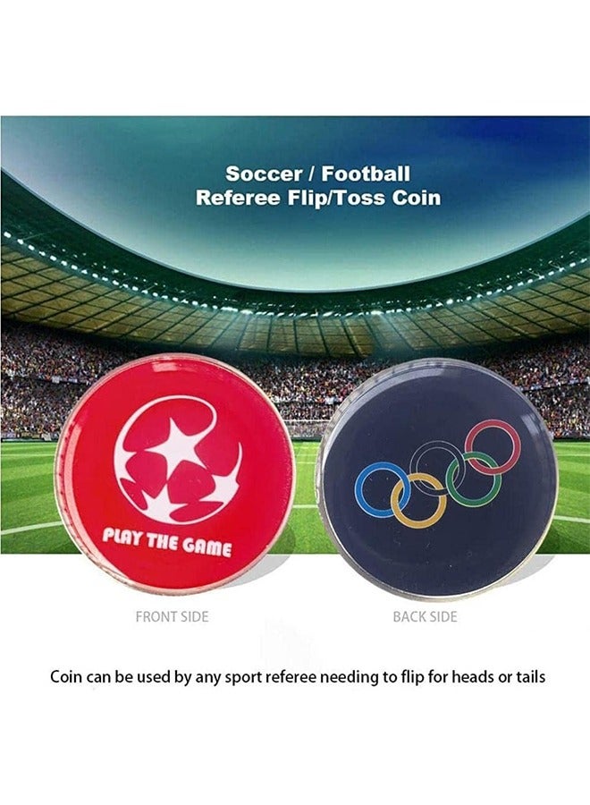 MVAQKLM مجموعة علم حكم كرة القدم، بطاقات صفراء حمراء مع دفتر ملاحظات وقلم رصاص، أعلام مساعد كرة القدم، منتقي حافة الحكم وصفارات من الفولاذ المقاوم للصدأ مع حبل للرياضة وكرة القدم وكرة السلة وكرة القدم - Image 5