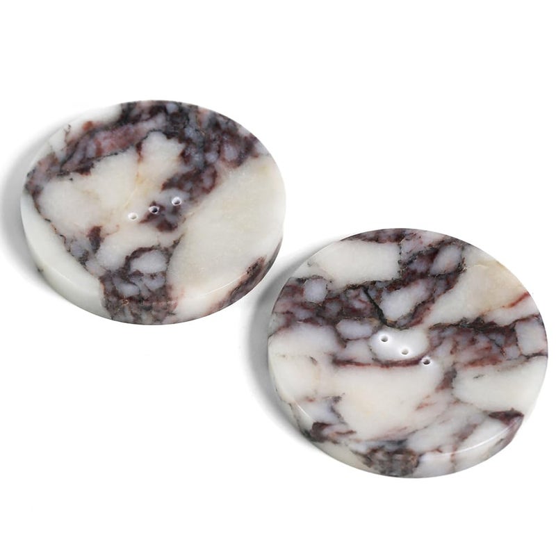 DUANYAN Luxurious Natural Marble Soap Dish Tray Marble Soap Holder Trinket Plate for Bathroom Sink Kitchen Countertop Bedroom Vanity Bathroom Accessory Rectangularï¼ˆ2 Combinationsï¼‰ - Image 1