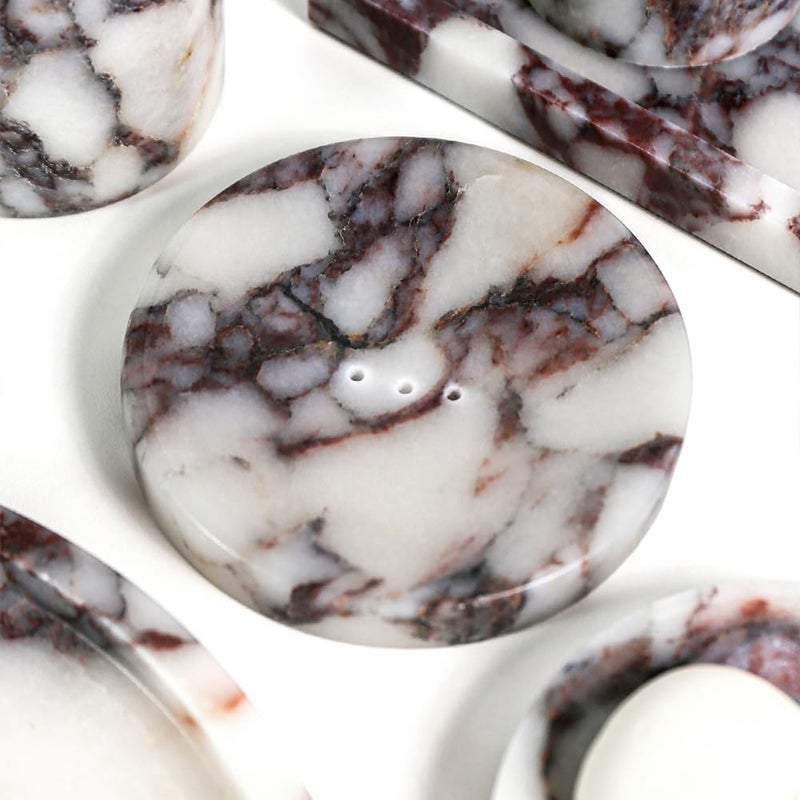 DUANYAN Luxurious Natural Marble Soap Dish Tray Marble Soap Holder Trinket Plate for Bathroom Sink Kitchen Countertop Bedroom Vanity Bathroom Accessory Rectangularï¼ˆ2 Combinationsï¼‰ - Image 5