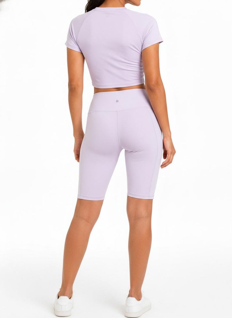 Prima Ace Women's Shorts Gym Addict Premium Purple - Image 2