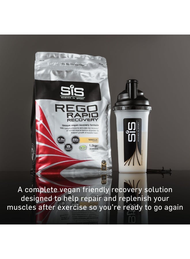 SIS Rego Rapid Recovery | 21g Vegan Protein | 22g Carbohydrates | 2.5g Leucine | 15 Vitamins & Minerals | Plant Based Protein Powder | Vanilla Flavour | 30 Servings | 1.5kg - Image 2