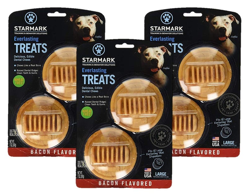 StarMark (3 Pack Star Mark Everlasting Bacon Dog Dental Chews, Large - Image 1