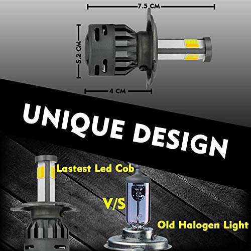 HUUSO Bike LED Headlights 50 Watt AC/DC Bulbs - Low and High Beam (White) for Bajaj Pulsar 150 DTS-i Type 2 - Image 3