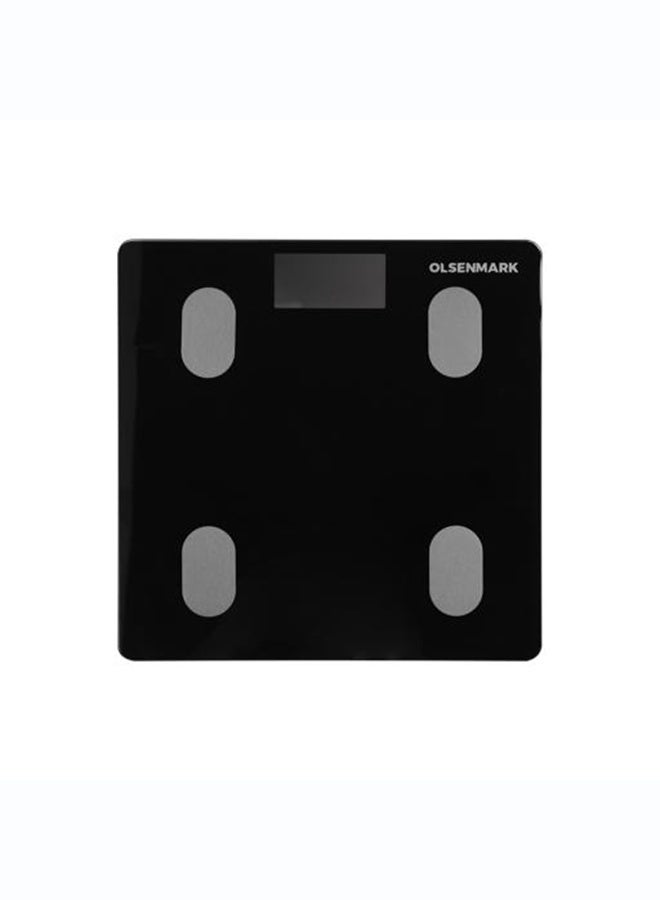 Olsenmark Smart Digital Personal Scale OMBS2256, with Smart Fitness App, Bluetooth Connected, LCD Display, 180 KG Capacity, Perfect for Home, Bathroom, Gym
