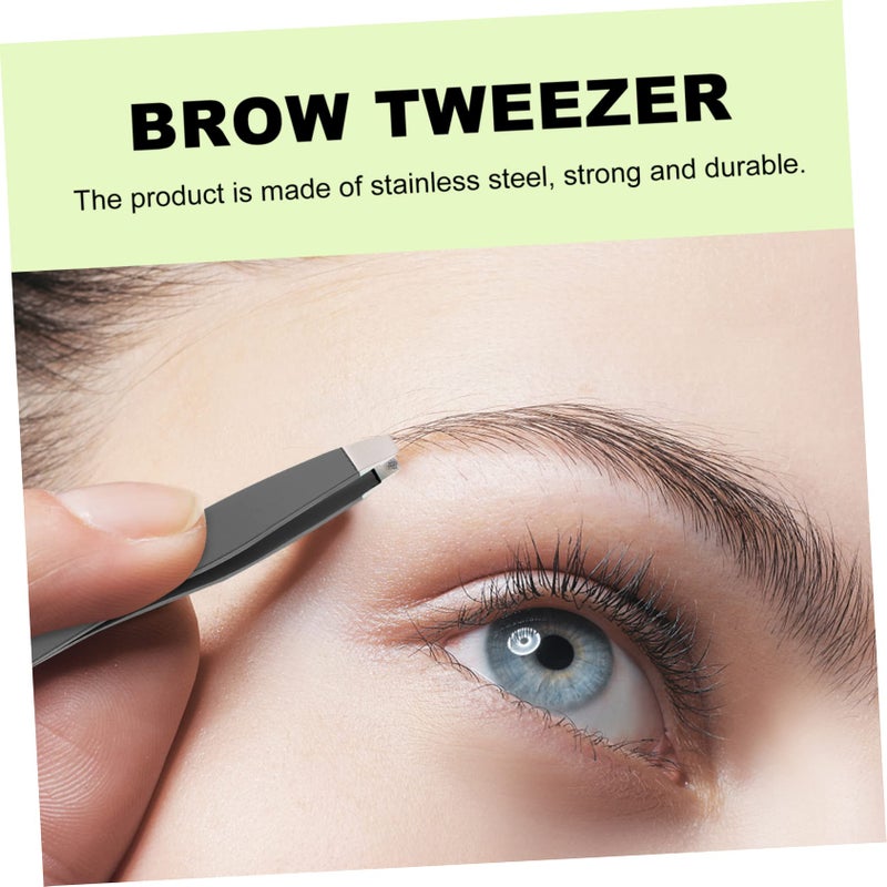 Black Eyebrow Clips Set 4pcs With Mini Tweezers For Precise Grooming And Trimming - Image 5