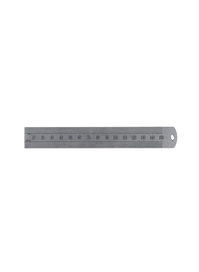 PEC Tools 6 inches (150 mm) Mechanic's Ruler, 16ths, 32nds, 64ths, 10ths, 20ths, 50ths, 100ths, 1.0mm, 0.5mm, Round Head Flexible Design, Suitable for Woodworking and Machining, Made in The USA. - Image 3
