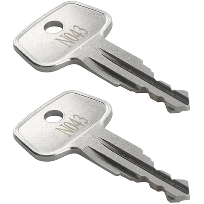 rayihni N043 Thule Roof Rack Replacement Key, Thule Car Rack Replacement Key, Replacement Keys for Thule Ski, Roof, Cargo Box, Carrier Racks and Crossbars [Code N043] - Image 1