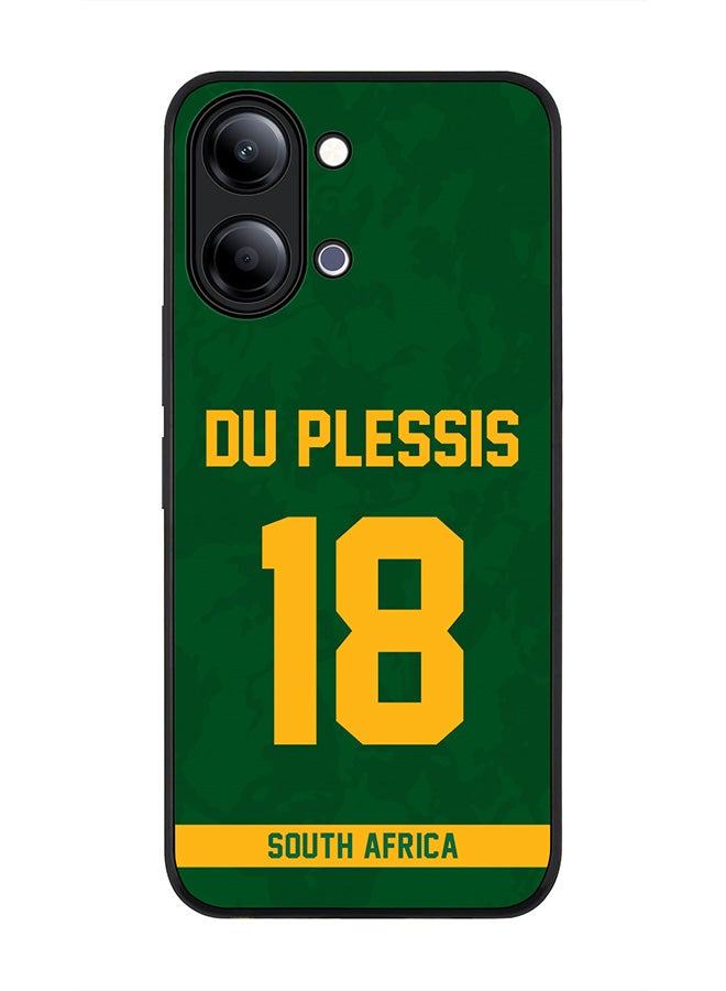Stylizedd For vivo Y21 / Y11 Case,Slim fit Camera Protection, Shockproof Thin Phone cover  - South Africa Faf du Plessis, Jersey No 18 - Image 1